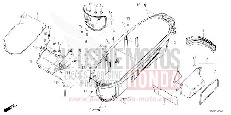 HANDGEPAECKFACH von Forza 350 MAT CYNOS GRAY METALLIC (NH312) von 2022